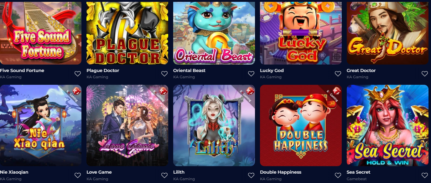 Giochi popolari di Nine Casino