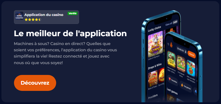 mobile e applicazione di Nine Casino