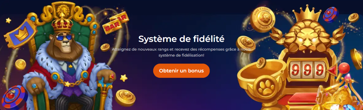 Sistema di fidelizzazione di Nine Casino